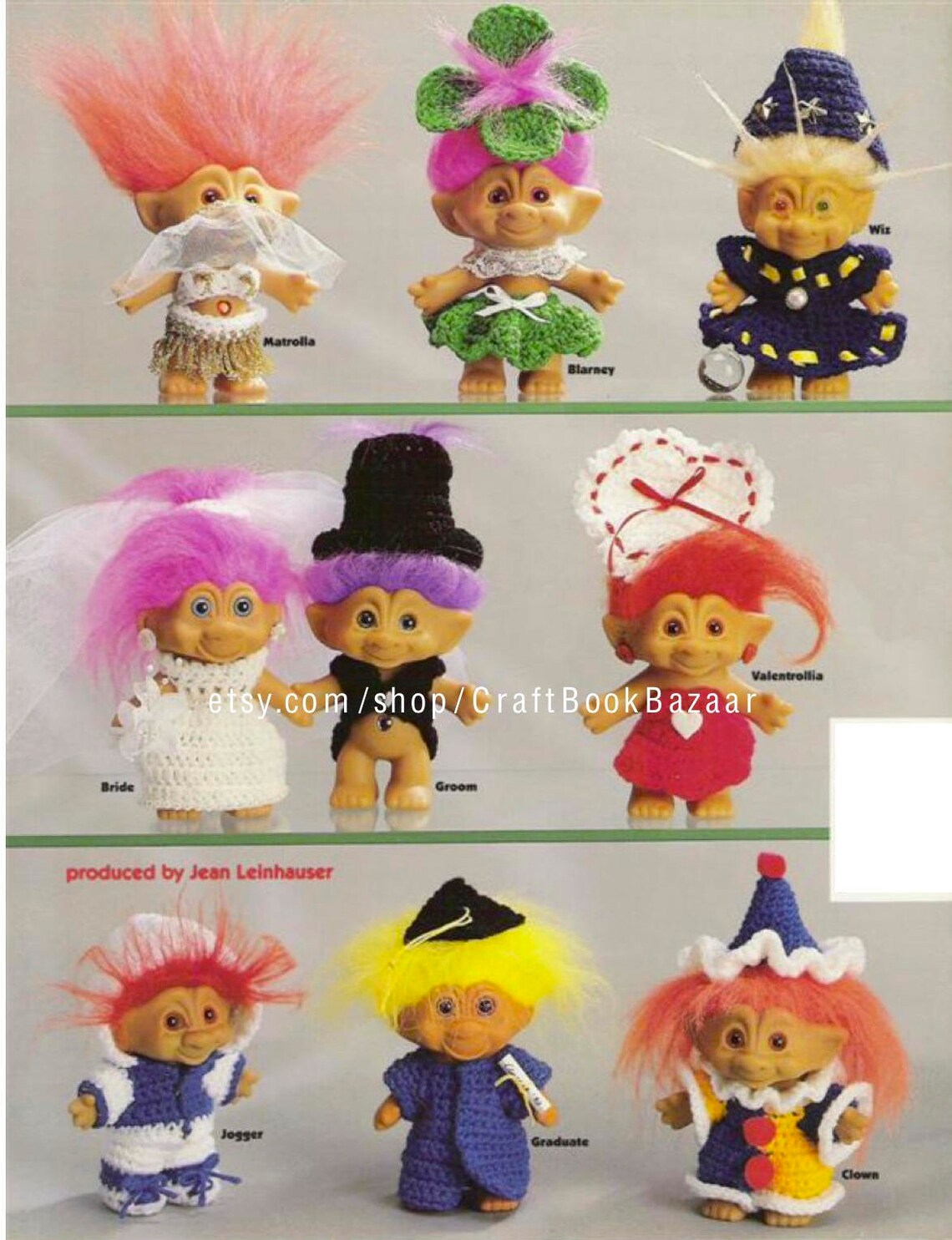 Crochet 17 Outfits Troll Clothes Pattern Baby Child Toy Troll Etsy