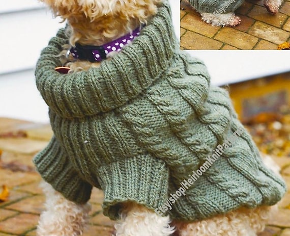 Aran dog top jumper pattern