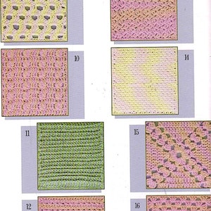 Learn 63 Easy Pattern Stitches Heirloom Afghan Vintage Crochet Pattern Sampler Blanket Quilt Scrap Yarn Gift Idea Instant Download 3629 image 3