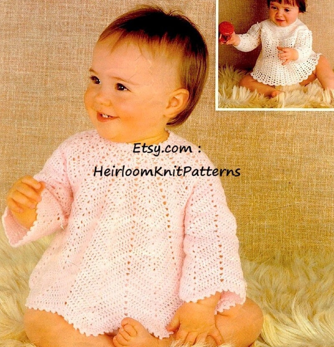 2 Designs Baby Angel Tops Vintage Crochet Pattern PDF 3ply - Etsy