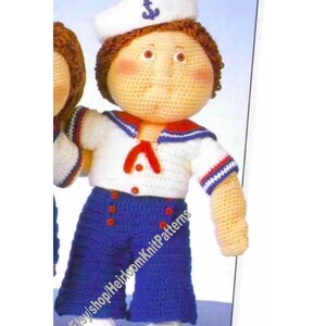 3 Outfits Boy Girl Doll Clothes Vintage Crochet Pattern 16 18'' Soft Sculpture Cabbage Patch Debbie Ann Scotty Instant Download PDF 3667 image 3