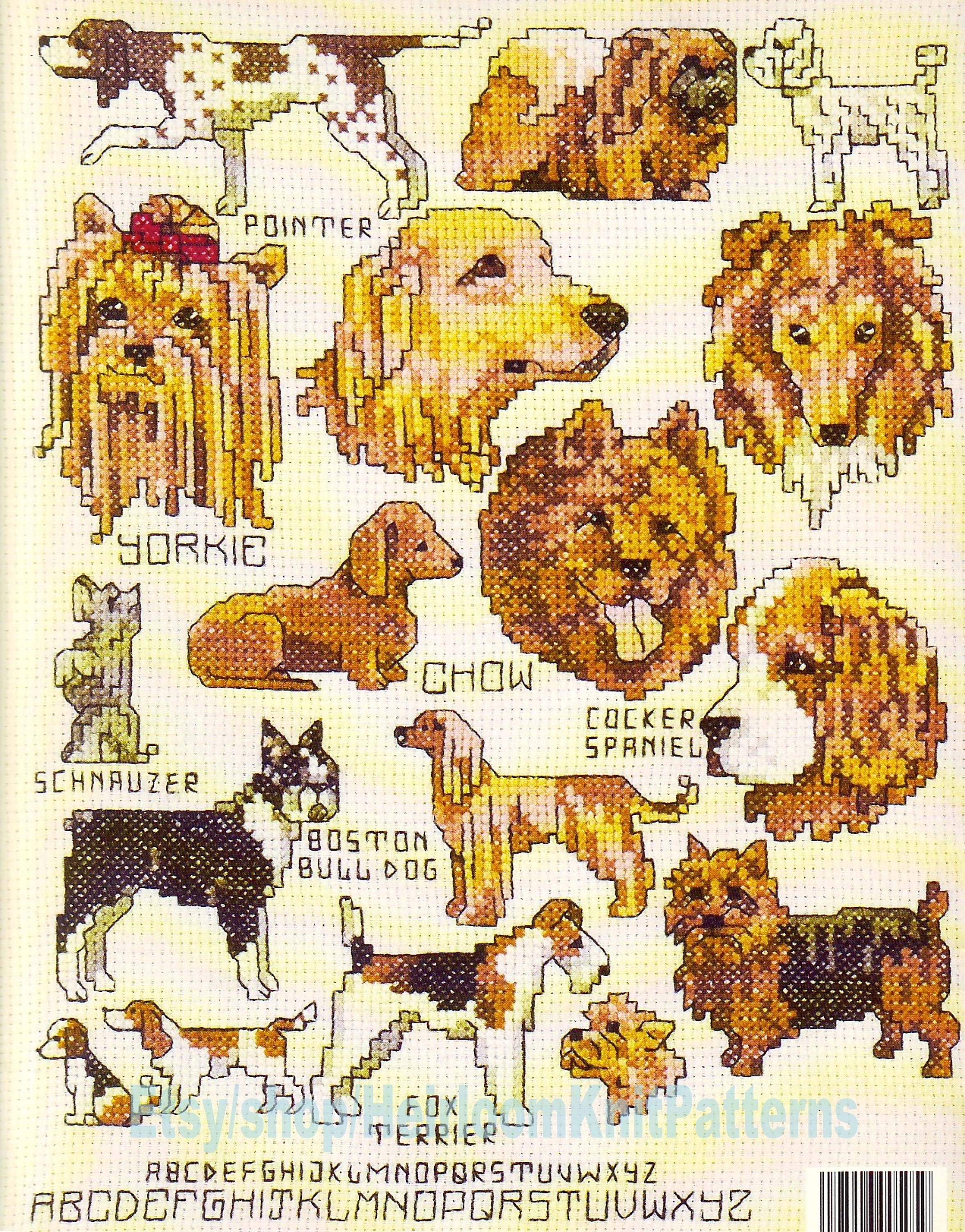 30 Dog Puppy Breeds Vintage Cross Stitch Pattern Small Motif Etsy