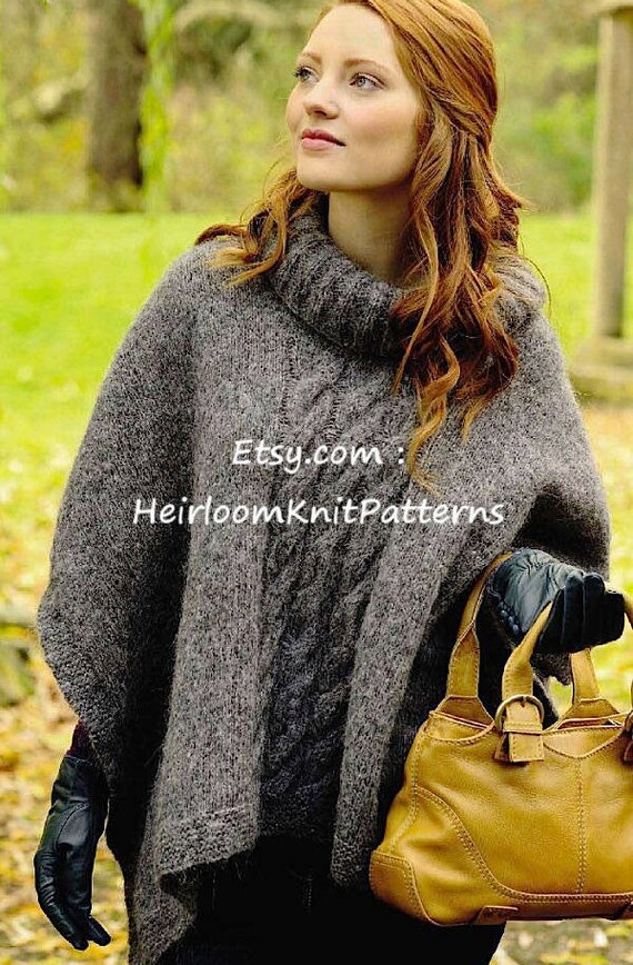 Aran shop poncho pattern