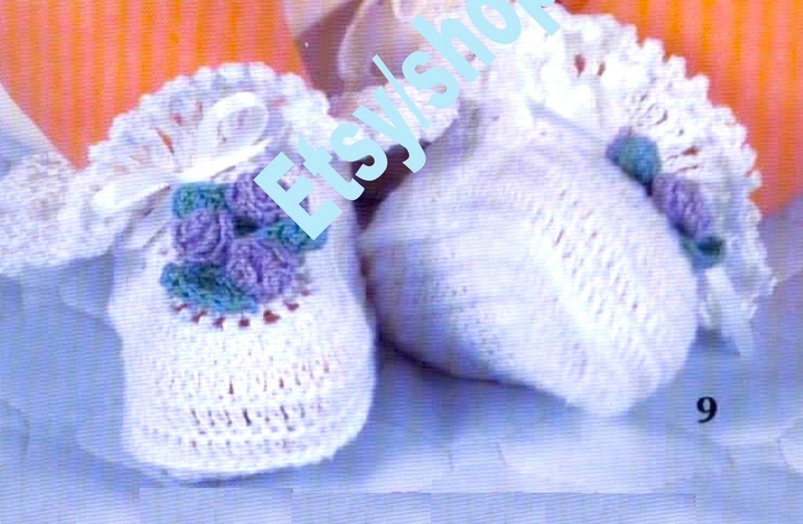 10 Designs Bootie Collection Vintage Crochet Pattern PDF Baby - Etsy