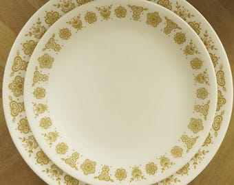 コレール バタフライゴールド 24点 Vintage Corelle 24-piece Dinnerware Set * 