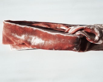 Pink Velvet Turban Headband