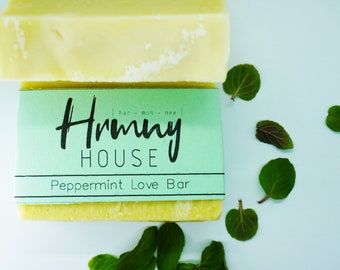 Peppermint Love Bar - Natural Restoration Soap - Palm Oil Free