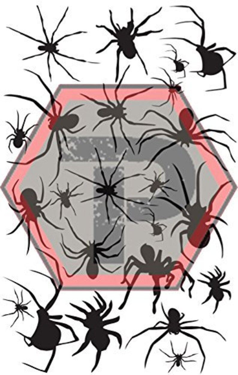 gunkote spiders 1 stencil for cerakote duracoat Avery paint mask sticky back v 