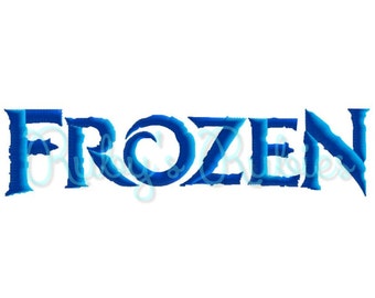 Frozen Machine Embroidery Font