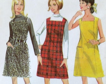1968 Jumper & Blouse or Dress Uncut Vintage Pattern, McCalls 9338, Size 12, Bust 34