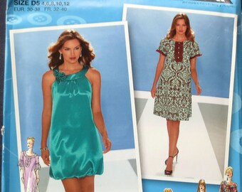 Project Runway Pullover Dress Uncut Pattern, Simplicity 3529, Size 4, 6, 8, 10, 12