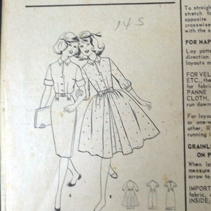May include: Vintage McCall's 5709 Easy Sewing Guide. The cover features illustrations of women's dresses and the text "Easy Sewing Guide". The guide includes instructions for alterations, cutting, and assembling.