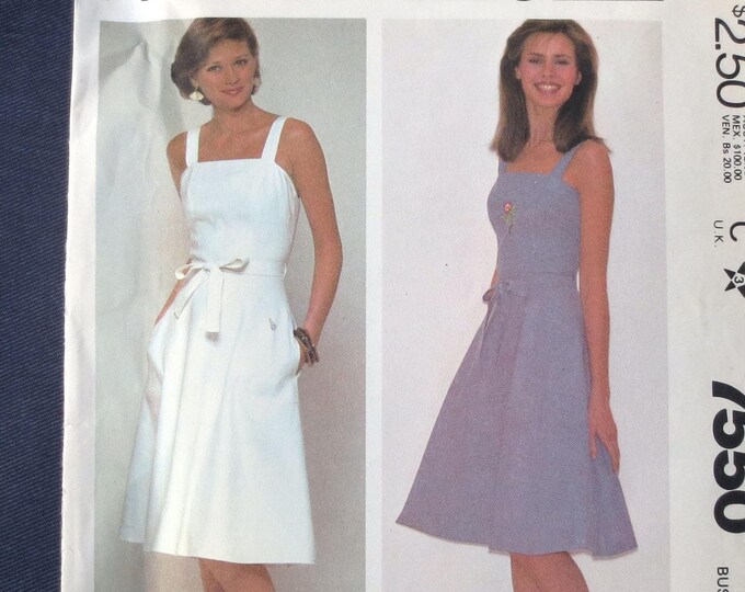 Wrapped Sundress Pattern 1981 Wrap Sundress or Jumper Uncut Vintage Sewing Pattern, Mccalls 7550 ...