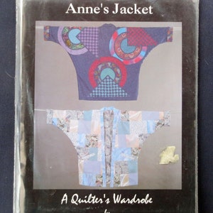 1990 Anne’s Jacket, Basic, Pieced Patchwork, or Applique Uncut Vintage Pattern, A Quilter’s Wardrobe, Sizes Small, Medium, Large, X-Large