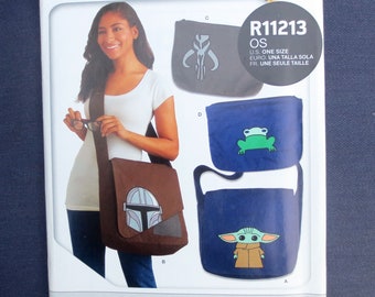 Star Wars Mandalorian Messenger Bags & Laptop Sleeve Uncut Sewing Pattern,  Simplicity 11213