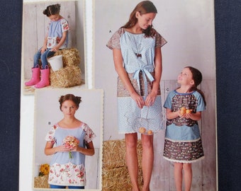 Pullover Dress and Top Uncut Sewing Pattern, Mommy & Me, Simplicity 0897, Child’s Sizes 3-8, Women’s Sizes 6-24