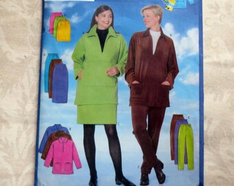1997 Top, Skirt & Pants Uncut Vintage Pattern, Butterick 5204, Plus Size 16, 18, 20, 22, Bust 38, 40, 42, 44