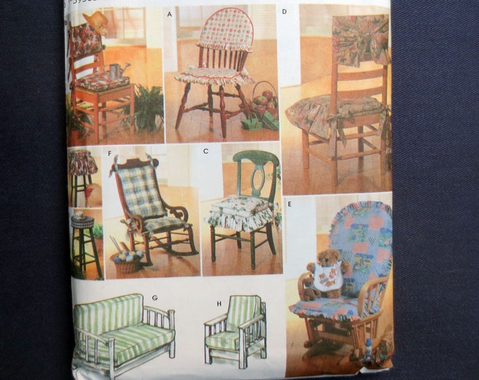 1997 Chair Pads, Futon & Glider Covers Uncut Vintage Sewing Pattern