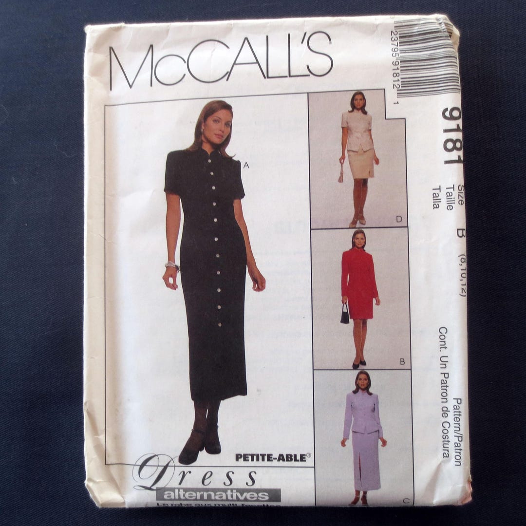 1998 Dress or Top and Skirt Uncut Vintage Sewing Pattern, Mccalls 9181 ...