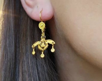 Minoan honeybees - Gold Earrings