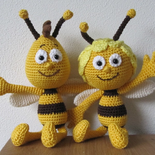 Maya and Willy the Bee crochet pattern Dutch-English