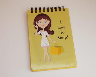 Cuaderno espiral, cuaderno de notas para compras para niñas