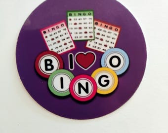 Bingo Round 2 1/4 inch Water Resistant Laminated Sticker