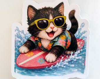 Surfing Kitty, Water Resistant