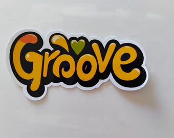 Groove Water Resistant Laminated Sticker