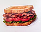 BLT Sandwich Sticker, Water Resistant Foodie Decal