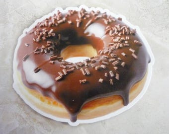 Dona de chocolate con chispas - Vinilo resistente al agua