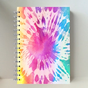 Password Book With Colorful Tie Dye Printed On the Front Cover, 4 x 6 inch Password Log Notebook, Password Tracker, Password Journal
