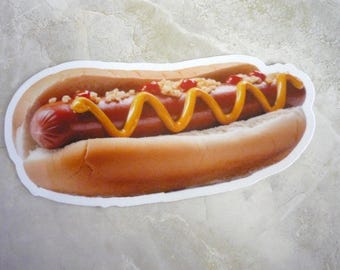 Pegatina de perrito caliente resistente al agua