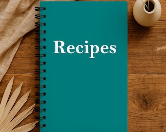 Cuaderno de recetas en blanco de bolsillo de 4 x 6 pulgadas