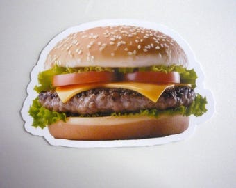 Pegatina de hamburguesa resistente al agua