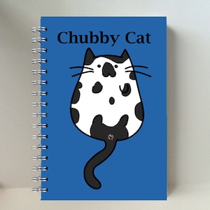 Password Book With A Chubby Black Spotted Cat Printed On the Front Cover, 4 x 6 inch Password Log Notebook, Password Journal, Internet Login