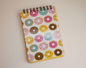 Cuaderno espiral, cuaderno con diseño de donut