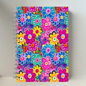 Password Book With Floral Garden Cover, 4 x 6 inch Spiral Password Notebook