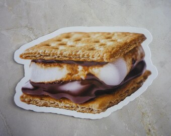 Calcomanía de Smores: vinilo laminado resistente al agua