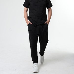 NEW Black Lounge Pants / Black Harem Pants / Joggers Men / Mens Sweat Pants / Black Sweatpants METMP0010