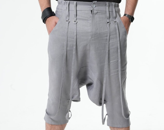 NEW Linen Harem Pants / Loose Linen Pants / Mens Linen Pants METMP0007