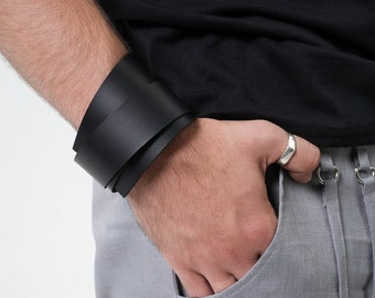 NEW Mens Leather Cuff / Mens Wrist Bracelet / Mens Bracelet / Genuine Leather Bracelet