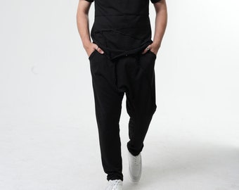 NEW Black Lounge Pants / Black Harem Pants / Joggers Men / Mens Sweat Pants / Black Sweatpants