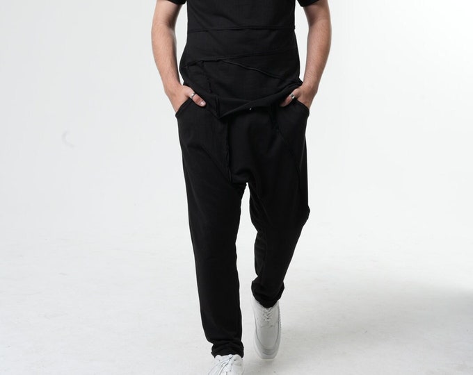 NEW Black Lounge Pants / Black Harem Pants / Joggers Men / Mens Sweat Pants / Black Sweatpants METMP0010