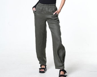 Summer Linen Pants for Women by METAMORPHOZA