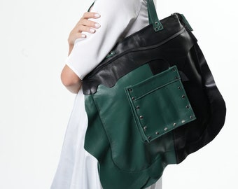 Green Crossbody Bag Studded Bag