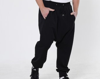 Men’s Casual Drop Crotch Pants | Relaxed Streetwear Trousers METMP0016