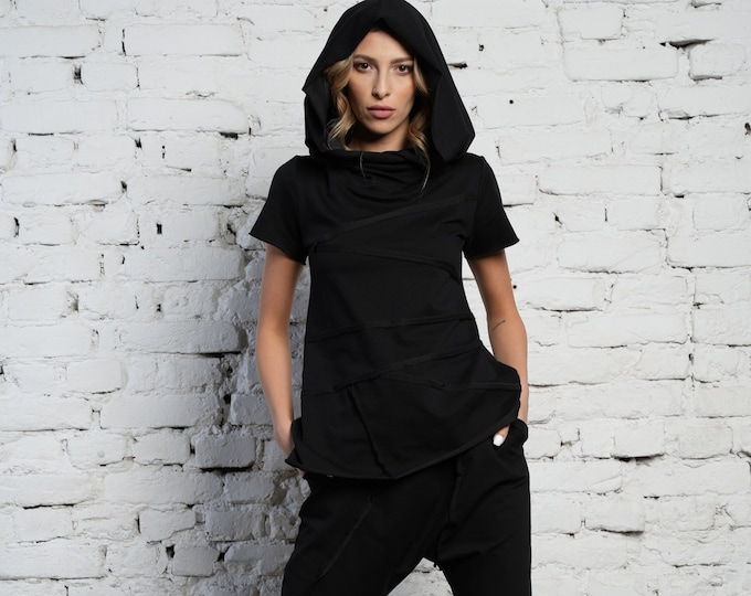 Womens Two Piece Set / Women Tracksuit Set / Tracksuit Set / Custom Tracksuit / Black Tracksuit / Two Piece Outfit / Tracksuits /  METJ0005