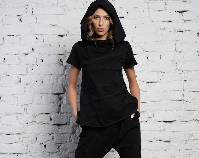 Womens Two Piece Set / Women Tracksuit Set / Tracksuit Set / Custom Tracksuit / Black Tracksuit / Two Piece Outfit / Tracksuits / Hooded Set