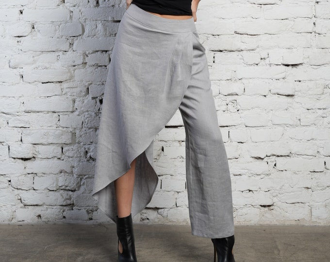 Wide Leg Linen Pants METP0113